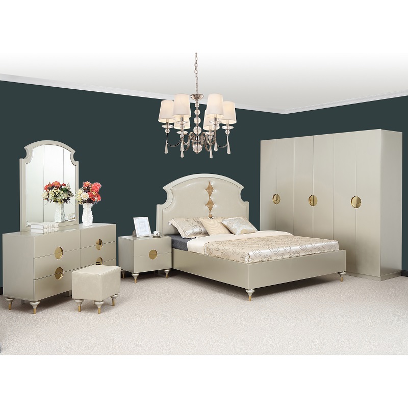Yksinkertainen &Fashion Design MDF: n makuuhuone